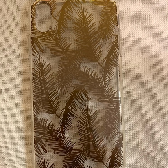 NWT Gold Leaf Print Clear Background iPhone X XS - Picture 3 of 8